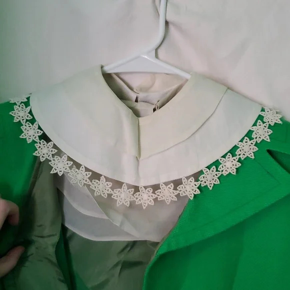 Vintage 60s Gay Gibson 100% Virgin Wool Mod Collar Dress - Picture 9 of 16